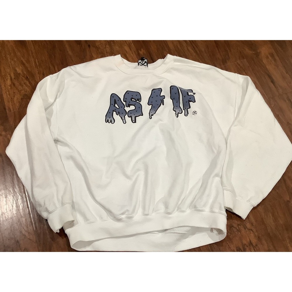 Civil regime white crewneck sweater size xl - Picture 1 of 8